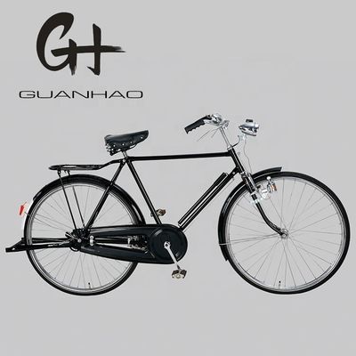 EN 인증 28 "남자의 럭스 스틸 프레임 매일 운전을위한 중량 도시 자전거