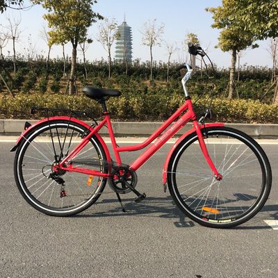 스트리트 28인치 오포 7 스피드 레트로 레이즈 여자 여자 CE 네덜란드 스타일 흰색 도시 자전거
