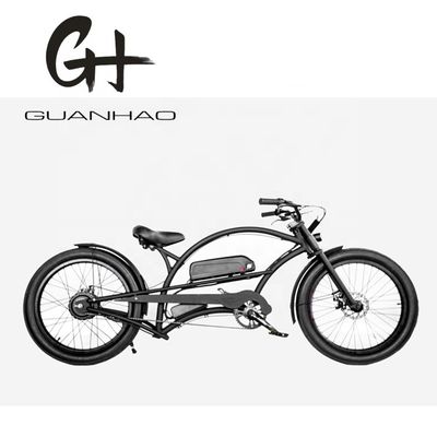 후방 허브 모터 48V 1000W 17AH CE 싱글 스피드 전기 콥터 해변 크루저 자전거