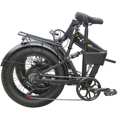 20&quot; 풀 서스펜션 스노우 500W 14AH 4.0 지방 타이어 전기 숨겨진 배터리 폴딩 자전거