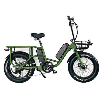 20&quot; 48V 34AH 리?? 배터리 1000W 50KM/H 알루미늄 프레임 7속도 화물 전기 듀얼 배터리 하이브리드 FAT 스노우 타이어 4.0 자전거