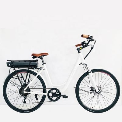 48V 14AH 리?? 배터리 7속 알루미늄 프레임 전기 레이디 자전거 700C 500W