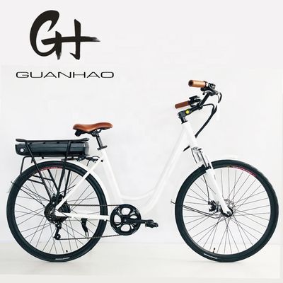 48V 14AH 리?? 배터리 7속 알루미늄 프레임 전기 레이디 자전거 700C 500W
