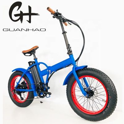 컴팩트 20인치 500W 48V 14AH 28MPH 전기 접는 자전거 지방 타이어 접는 전기 자전거 눈 EBIKE