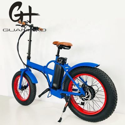 컴팩트 20인치 500W 48V 14AH 28MPH 전기 접는 자전거 지방 타이어 접는 전기 자전거 눈 EBIKE