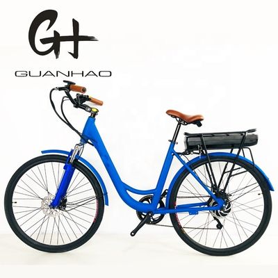 27.5&quot; 48V 500W 14AH 45KM/H EN15194 CE 스톡 레이디 전기 시티 에바이크 후면 7단 기어