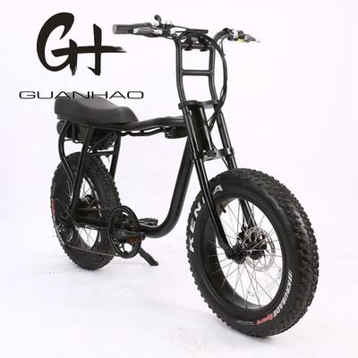 디스크 브레이크 20인치 750W 1000W 듀얼 배터리 전기 패트 타이어 마운틴 바이크 빈티지 2석 비치 크루저 맥스 50KM/H 에바이크