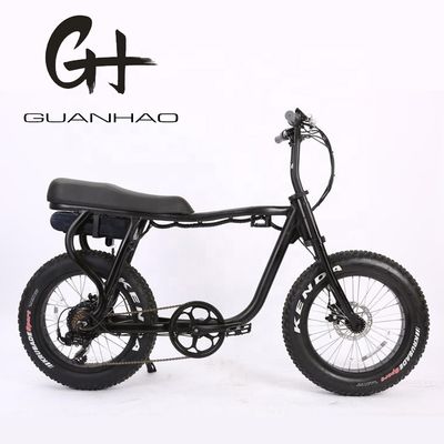 디스크 브레이크 20인치 750W 1000W 듀얼 배터리 전기 패트 타이어 마운틴 바이크 빈티지 2석 비치 크루저 맥스 50KM/H 에바이크