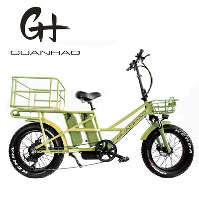 알루미늄 합금 프레임 48V34AH 1000W 두 배 배터리와 두 바구니와 함께 지방 타이어 에바이크