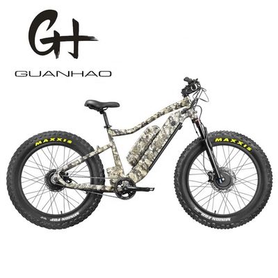 중앙 모터 26 &quot;4.0 지방 타이어 성인 전기 자전거 듀얼 배터리 48V1000W X2WD CE