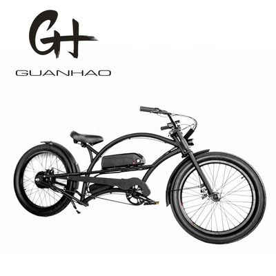 싱글 스피드 750W 28MPH 48V 17AH 24인치 3.0 타이어 콥터 전기 자전거 해변 크루저
