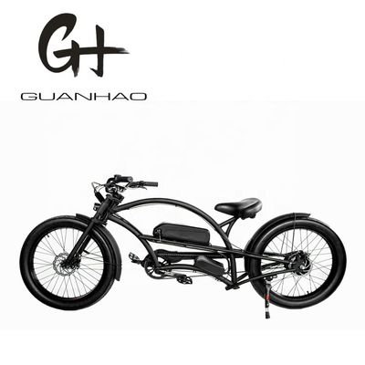 싱글 스피드 750W 28MPH 48V 17AH 24인치 3.0 타이어 콥터 전기 자전거 해변 크루저