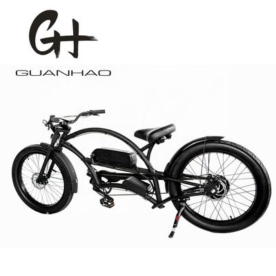싱글 스피드 750W 28MPH 48V 17AH 24인치 3.0 타이어 콥터 전기 자전거 해변 크루저