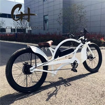 싱글 스피드 750W 28MPH 48V 17AH 24인치 3.0 타이어 콥터 전기 자전거 해변 크루저