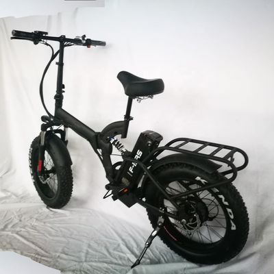 48V 14Ah 리?? 배터리 삼성 7속 750W 20&quot; 4.0 풀 서스펜션 프레임 접는 전자 자전거