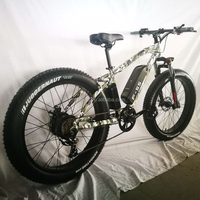 26인치 750W 카모플라기 군 색 눈 전기 자전거 48V NO 접이식