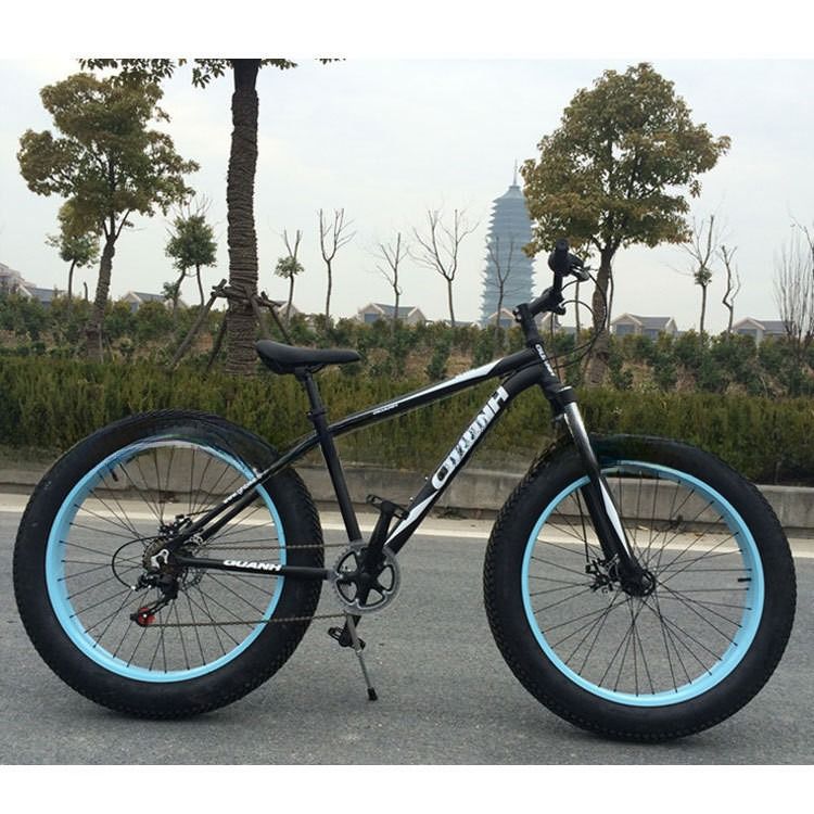 26&quot;4.0 알루미늄 합금 프레임 7 속도 큰 타이어 지방 타이어 알루미늄 허브와 함께 눈 자전거