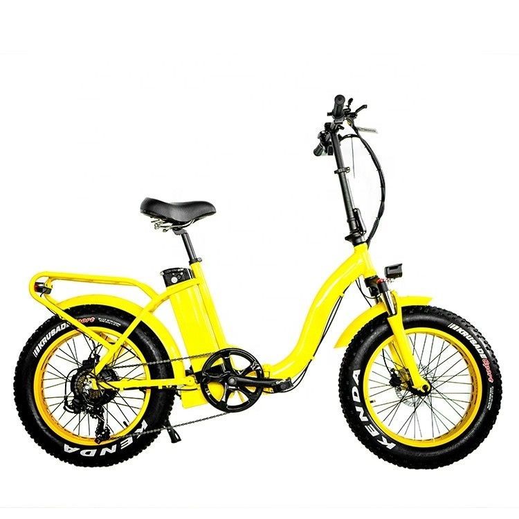 7속 20&quot; 4.0 EN15194 CPSC 스노우 타이어 큰 힘 지방 타이어 48V 1000W 32MPH 13AH 리?? 배터리 여성 유니섹스 전기 접기 자전거