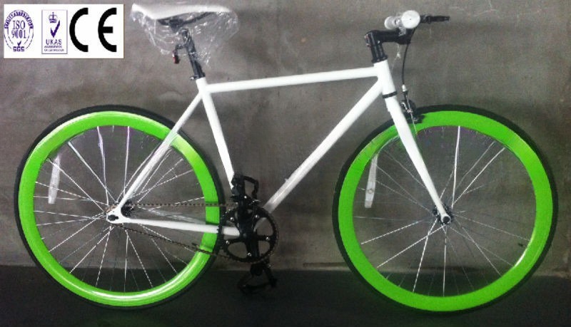 알루미늄 LASCO 46T 고정 기어 알루미늄 합금 고리 재료와 단일 속도 트랙 자전거