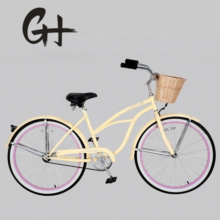 26"x2.125" 코스터 브레이크 스틸 프레임 여성 해변 크루저 자전거 CE EN CPSC OEM/ODM