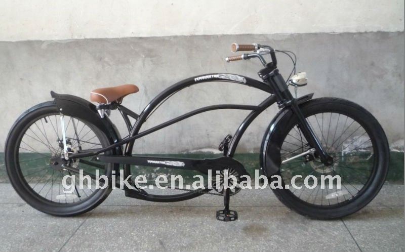 24인치 남성 및 여성 패션 콥터 해변 크루저 자전거 19kg의 반짝이는 무게와 함께 자전거