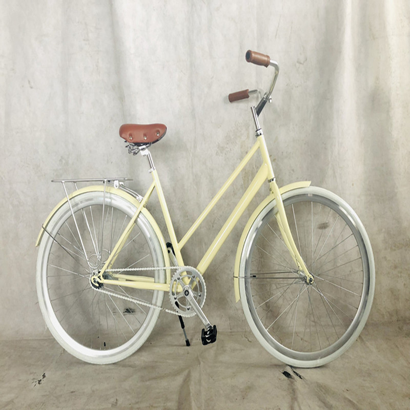 싱글 스피드 자전거 클래식 시티 크루저 자전거 여성 스텝 트러 레이디 자전거 1.8m 길이