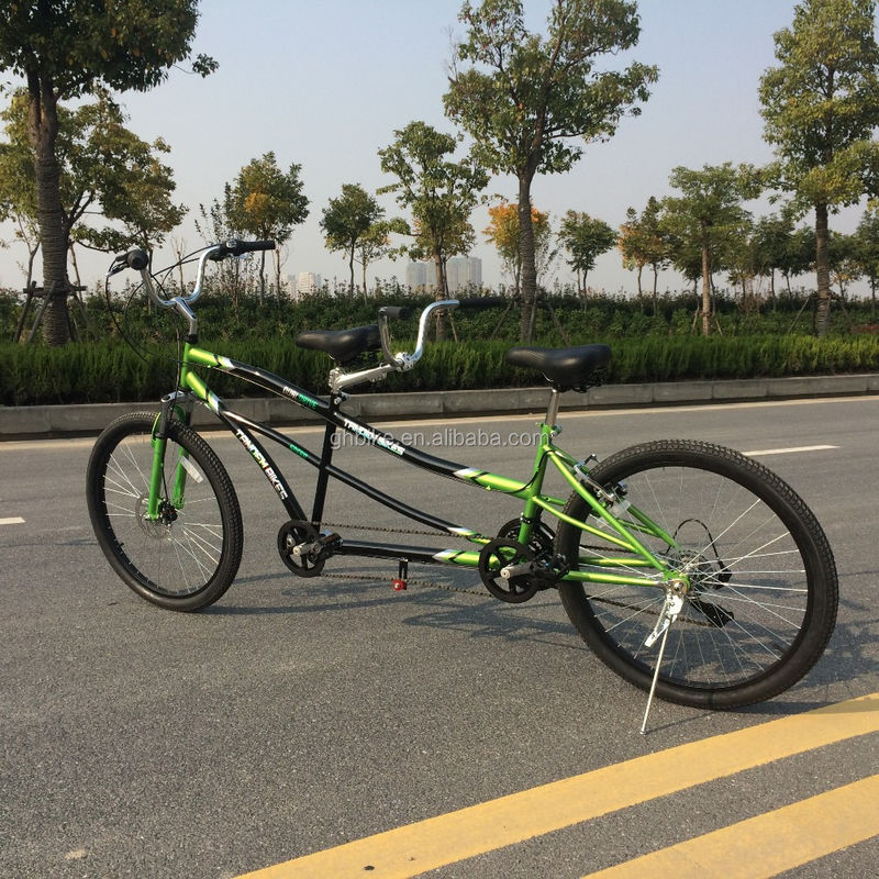 알루미늄 합금 반지 26 인치 탕덤 자전거 자전거 전면 디스크 브레이크와 후면 V 브레이크