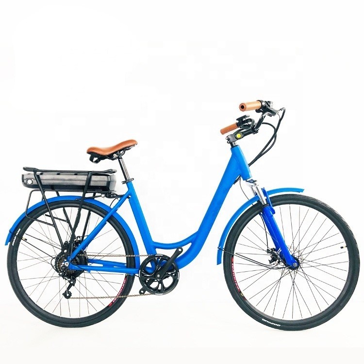 28" 48V 500W 14AH 리?? 배터리 CE CPSC 전기 시티 레이디 여성 자전거 최고 속도 45KM / H