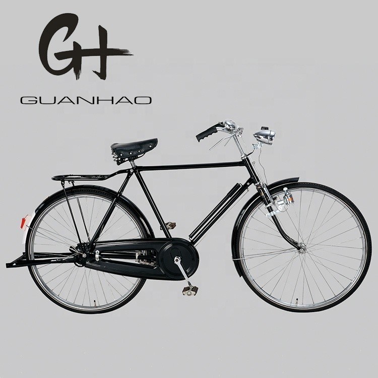 EN 인증 28 "남자의 럭스 스틸 프레임 매일 운전을위한 중량 도시 자전거
