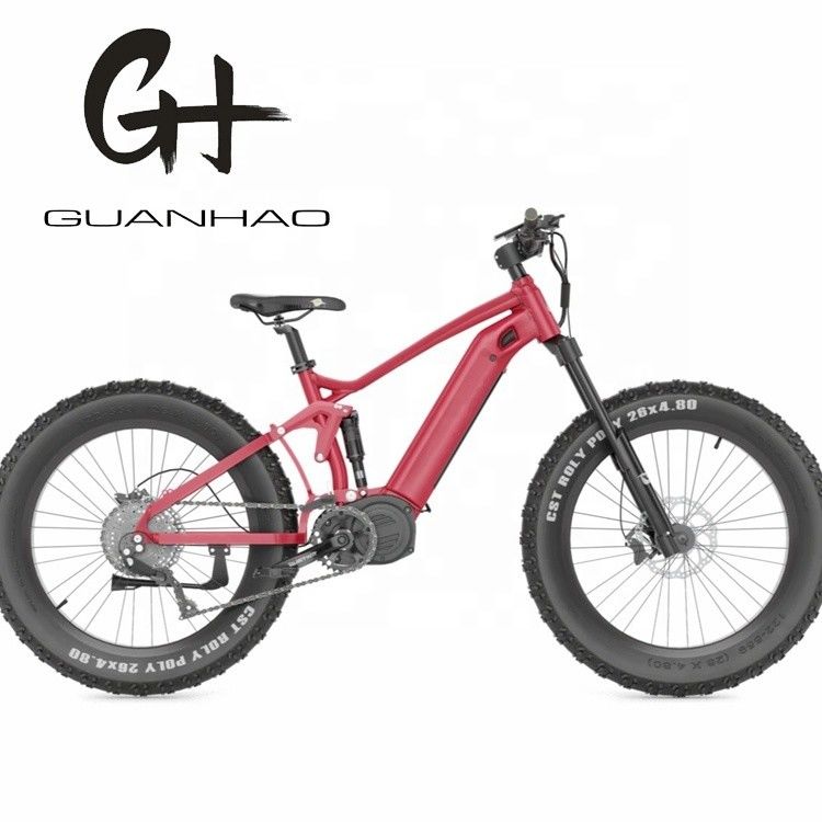 다운 튜브 배터리 26인치 Bafang M620 중간 모터 48V 750W 10.5AH CE 45KM/H 지방 타이어 EBIKE