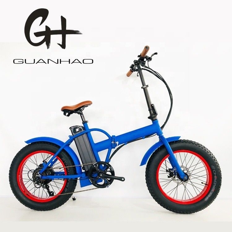 컴팩트 20인치 500W 48V 14AH 28MPH 전기 접는 자전거 지방 타이어 접는 전기 자전거 눈 EBIKE