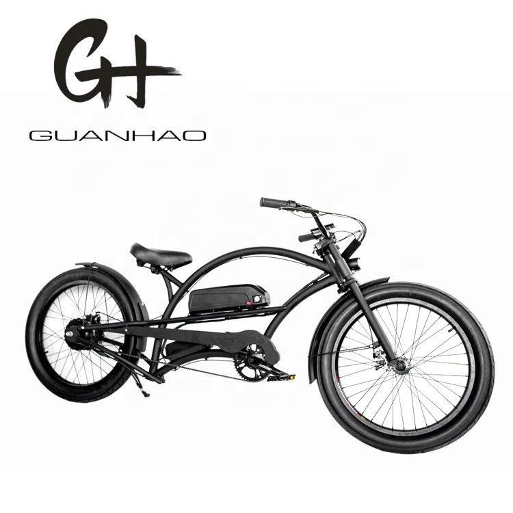 싱글 스피드 750W 28MPH 48V 17AH 24인치 3.0 타이어 콥터 전기 자전거 해변 크루저