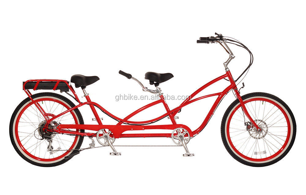 2인용 전기자전거 36V 400W 리?? 배터리 26인치 타이어 광택 무게 27kg